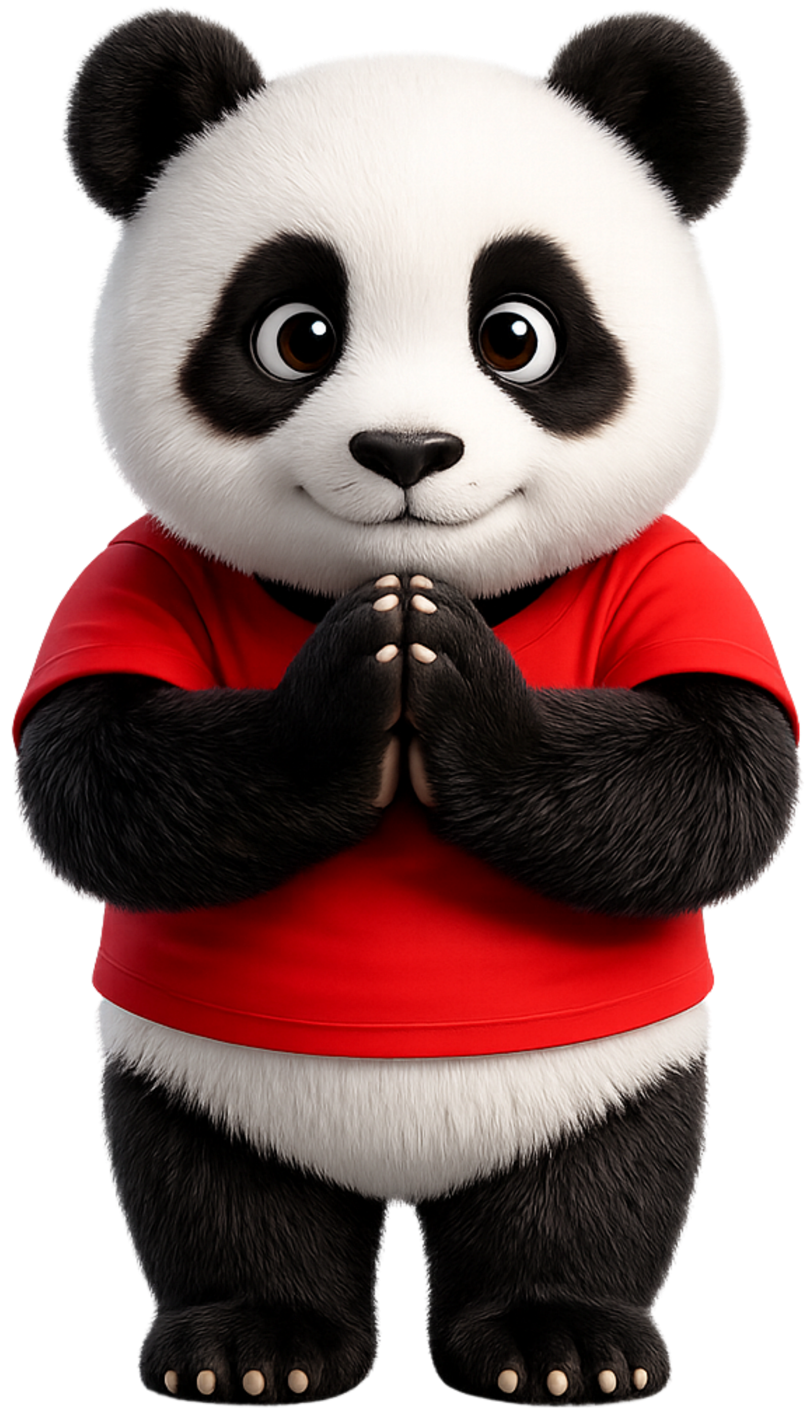 Our panda mascot welcoming you